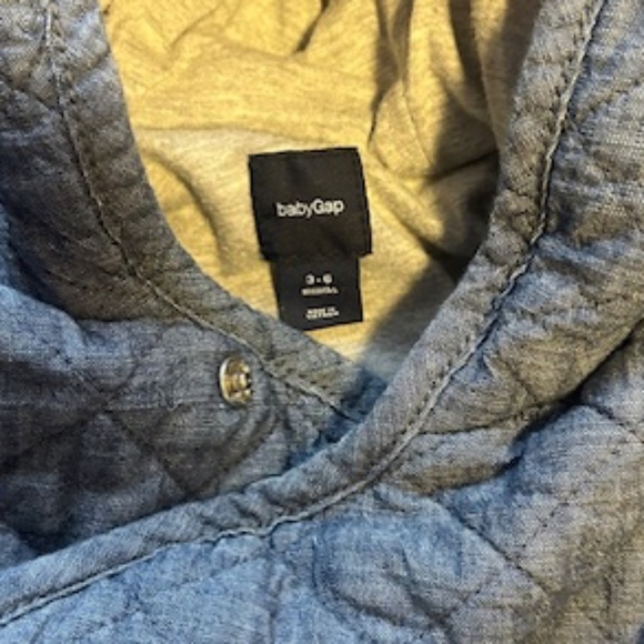 Gap Baby Quilted Chambray Bunting, 3-6 Months - Picture 6 of 6